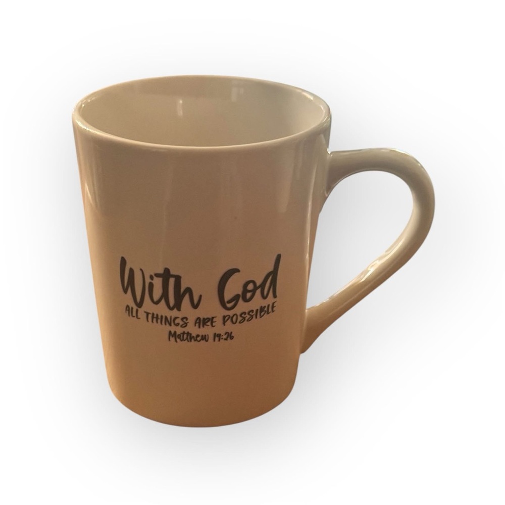 Inspirational Cream Mug with Quote